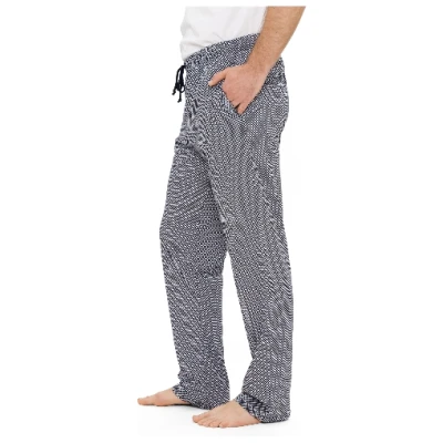 Pyjamahose aus reiner Bio-Baumwolle, nachtblau gemustert