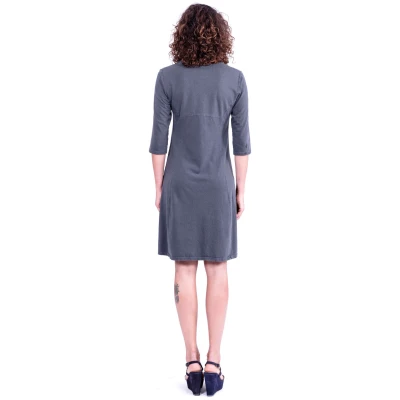 RAVENS VIEW IBIZA Damen vegan Kleid Berlin Anthrazitgrau