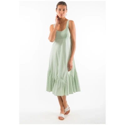 RAVENS VIEW IBIZA Damen vegan Kleid Coco Light Aloe Grün