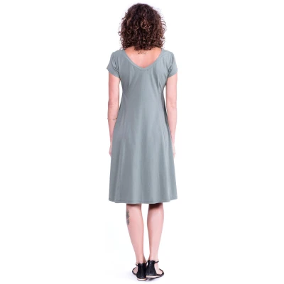 RAVENS VIEW IBIZA Damen vegan Kleid Roma Khaki Grün