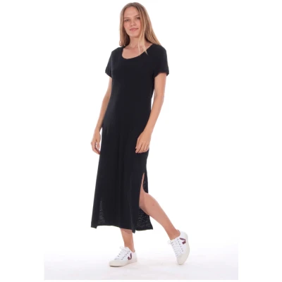RAVENS VIEW IBIZA Damen vegan Kleid Uma Schwarz