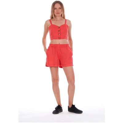 RAVENS VIEW IBIZA Damen vegan Kurze Hose Creta Candy Red