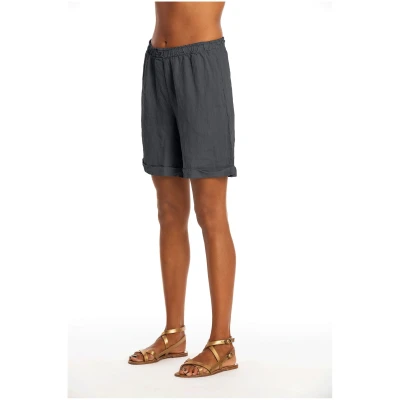 RAVENS VIEW IBIZA Damen vegan Lange Shorts Creta Lava Blau