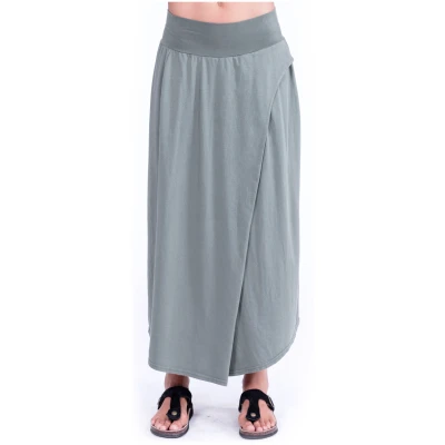 RAVENS VIEW IBIZA Damen vegan Rock Pareo Khaki Grün