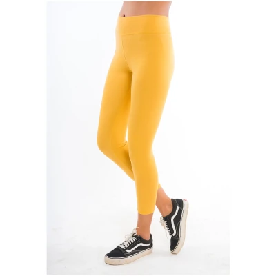 RAVENS VIEW IBIZA Damen vegan Yoga Legging Gelb Gold
