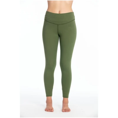 RAVENS VIEW IBIZA Damen vegan Yoga Legging Plus Waldgrün