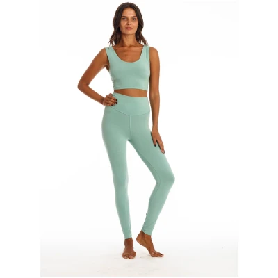 RAVENS VIEW IBIZA Damen vegan Yoga Top Cameo Grün