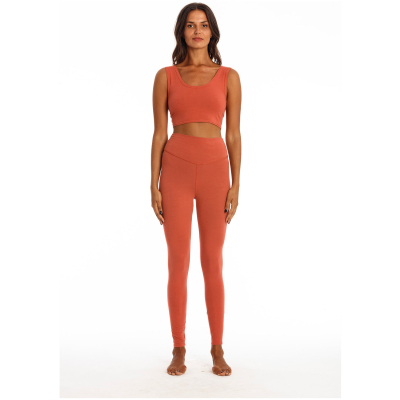 RAVENS VIEW IBIZA Damen vegan Yoga Top Erde Rot