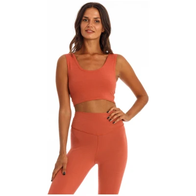 RAVENS VIEW IBIZA Damen vegan Yoga Top Erde Rot