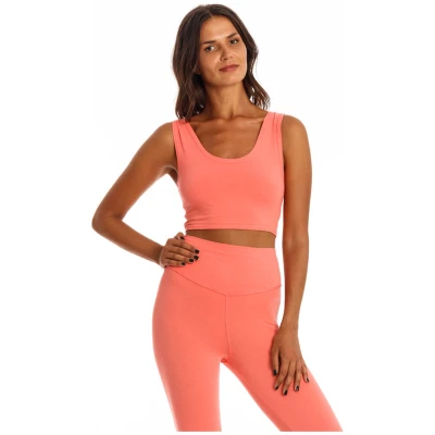 RAVENS VIEW IBIZA Damen vegan Yoga Top Koralle Rosa