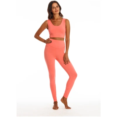 RAVENS VIEW IBIZA Damen vegan Yoga Top Koralle Rosa