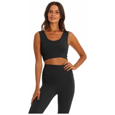 RAVENS VIEW IBIZA Damen vegan Yoga Top Schwarz