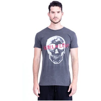 RAVENS VIEW IBIZA Herren vegan T-Shirt Rebel Of Love Anthrazitgrau