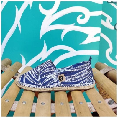 REFISHED fair fashion Espadrilles 'HAPPINESS' (Leaf)