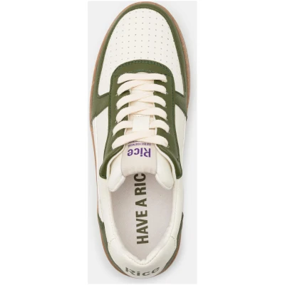 RICE Herren vegan Sneaker Open21 Grün Ecru