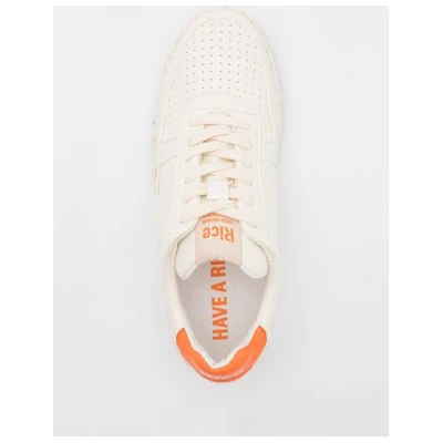 RICE Sneaker Vegan - OPEN21 Ecru / Orange