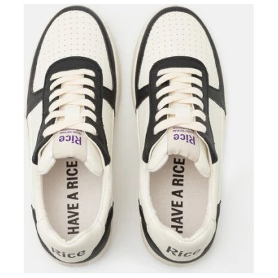 RICE Sneaker Vegan Unisex - OPEN21 Black Ecru