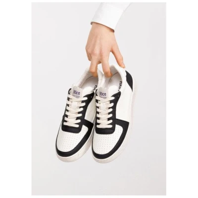 RICE Sneaker Vegan Unisex - OPEN21 Black Ecru