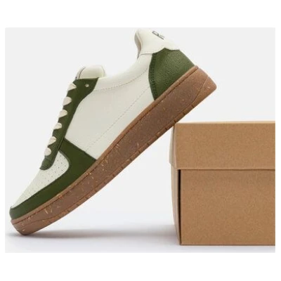 RICE Sneaker Vegan Unisex - OPEN21 Green Ecru