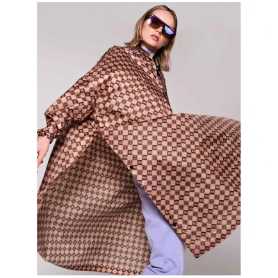 Rainkiss Damen vegan Poncho Damier