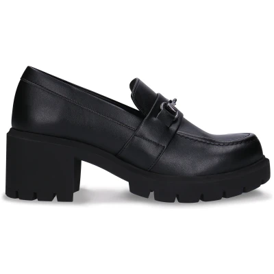 Rais Black Vegan Heel Loafer Moccasin