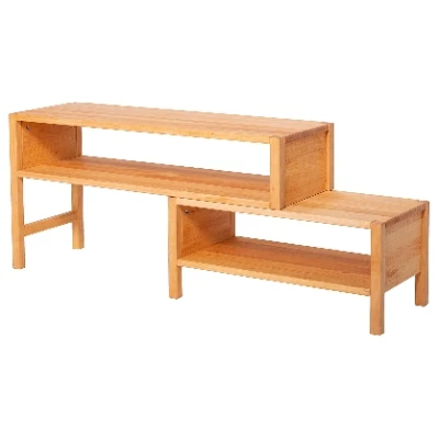 Regal/Bank aus Erlenholz H 50 x T 33 x B 70/105 cm