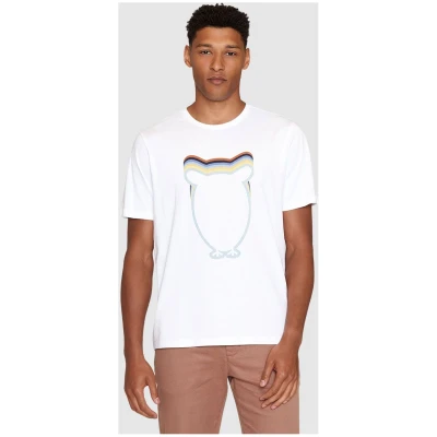 Regular Big Owl Layer Front Print T-Shirt
