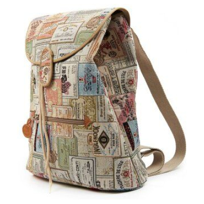 Risorse Future Baumwoll Rucksack Vintage Label
