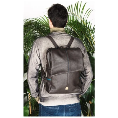 Ritagli di G Damen Leder Laptop Rucksack MARTIN für Studium oder Arbeit - 100% Made in Italy