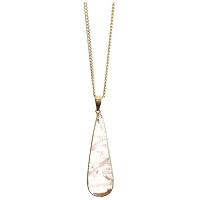 Rosenquarz Tropfen Halskette von Crystal and Sage