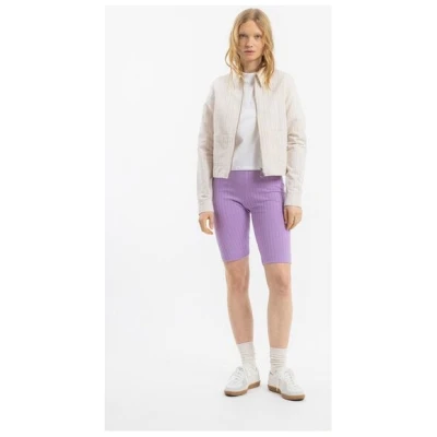 Rotholz Gerippte Biker Shorts Bio Baumwolle