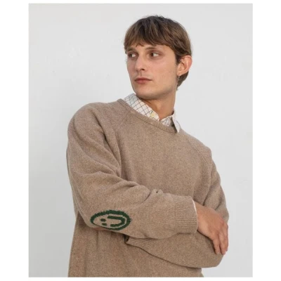 Rotholz Smiley Strickpullover aus recycelter Wolle