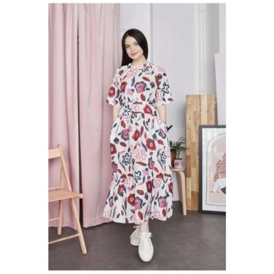SABINNA Nora Dress Abstract Flowers