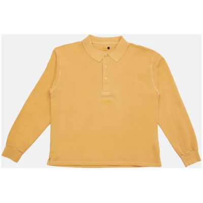 SAYE Herren vegan Sweatshirt Polo Senf