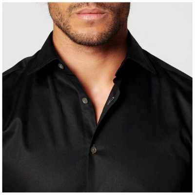 SKOT Fashion Nachhaltige Langarm Herren Hemd Circular Black