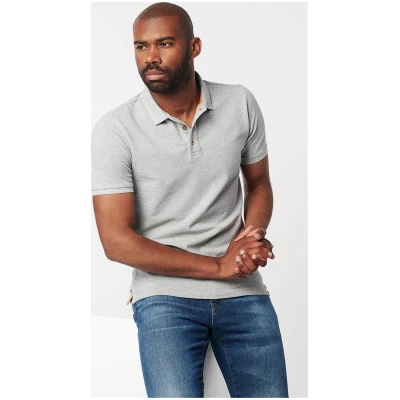SKOT Herren vegan Polo Grey Melange