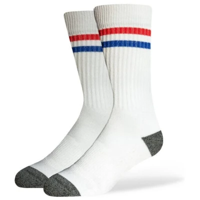 SOXN OLD SCHOOL / Weiße Tennissocken / Bio-Baumwolle
