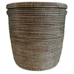 SWANE-Design Afrikanischer Wäschekorb - Flachdeckel