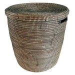 SWANE-Design Afrikanischer Wäschekorb - Flachdeckel