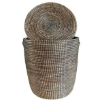 SWANE-Design Afrikanischer Wäschekorb - Flachdeckel