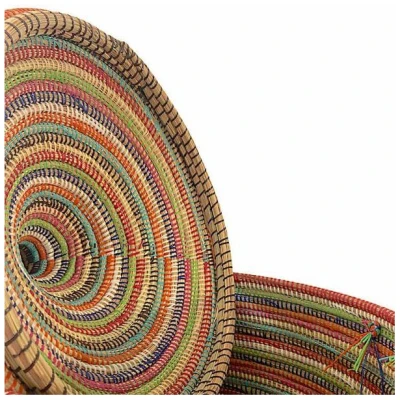SWANE-Design Afrikanischer Wäschekorb - Stripes Bunt - S/M/L/XL/XXL