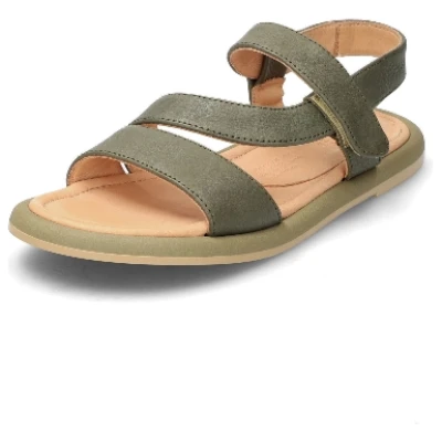 Sandale aus Bio-Leder, oliv 37