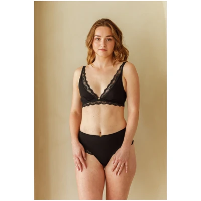 Savara Intimates Damen vegan Bralette Dees Schwarz