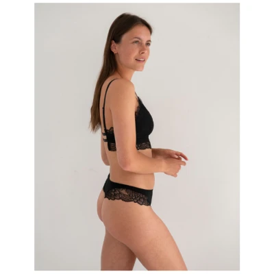 Savara Intimates Damen vegan Bralette Willow Schwarz