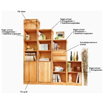 Schubladenelement breit, Regal-System Raumwunder H 30 x B 80 x T 33 cm