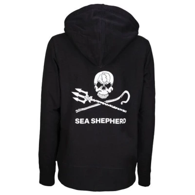 Sea Shepherd Langärmelige Sweatjacke "Jolly Roger"