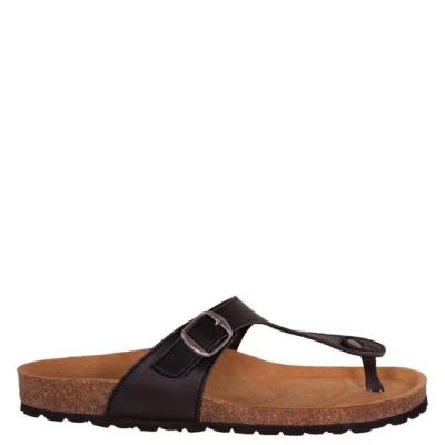 Shoezuu Vegan Vegane Zehentrenner Fußbett Sandalen aus Kork und Mikrofasern