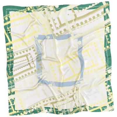 Silk Scarf - Green Yellow - Parthenon