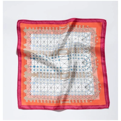 Silk Scarf - Red Orange - Notre Dame