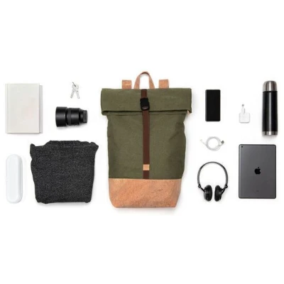 Simaru Waterproof Roll-Top Rucksack aus Kork